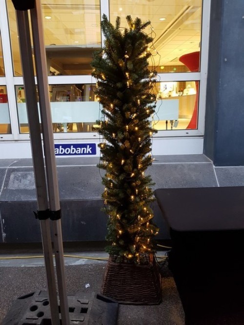 Kunst kerstpilaar 2m